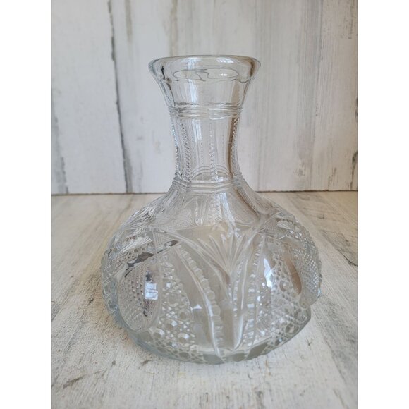Vintage heavy weighted Crystal wine glass vase collectible home decor - Picture 1 of 7